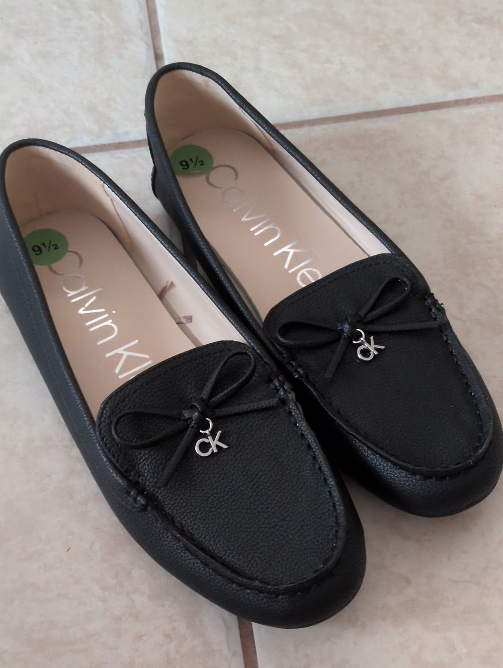 Calvin Klein Black Loafers Size 9.5 New